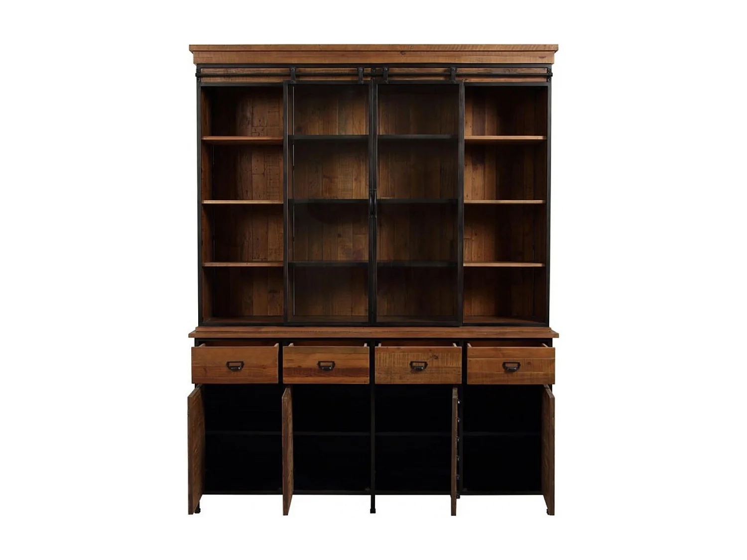 Buffet vitré Bois Marron - Manufacture Interior's