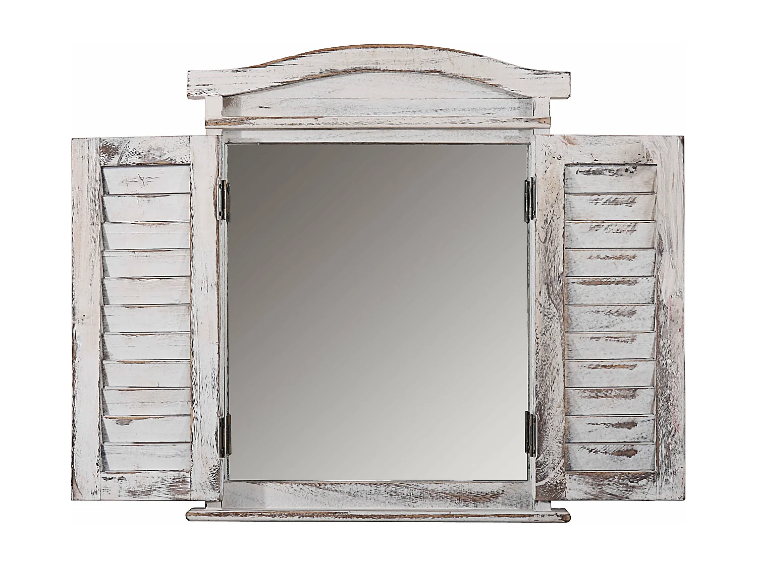 Miroir mural forme fenêtre bois blanche 42 x 5 x 53 cm 04_0005485
