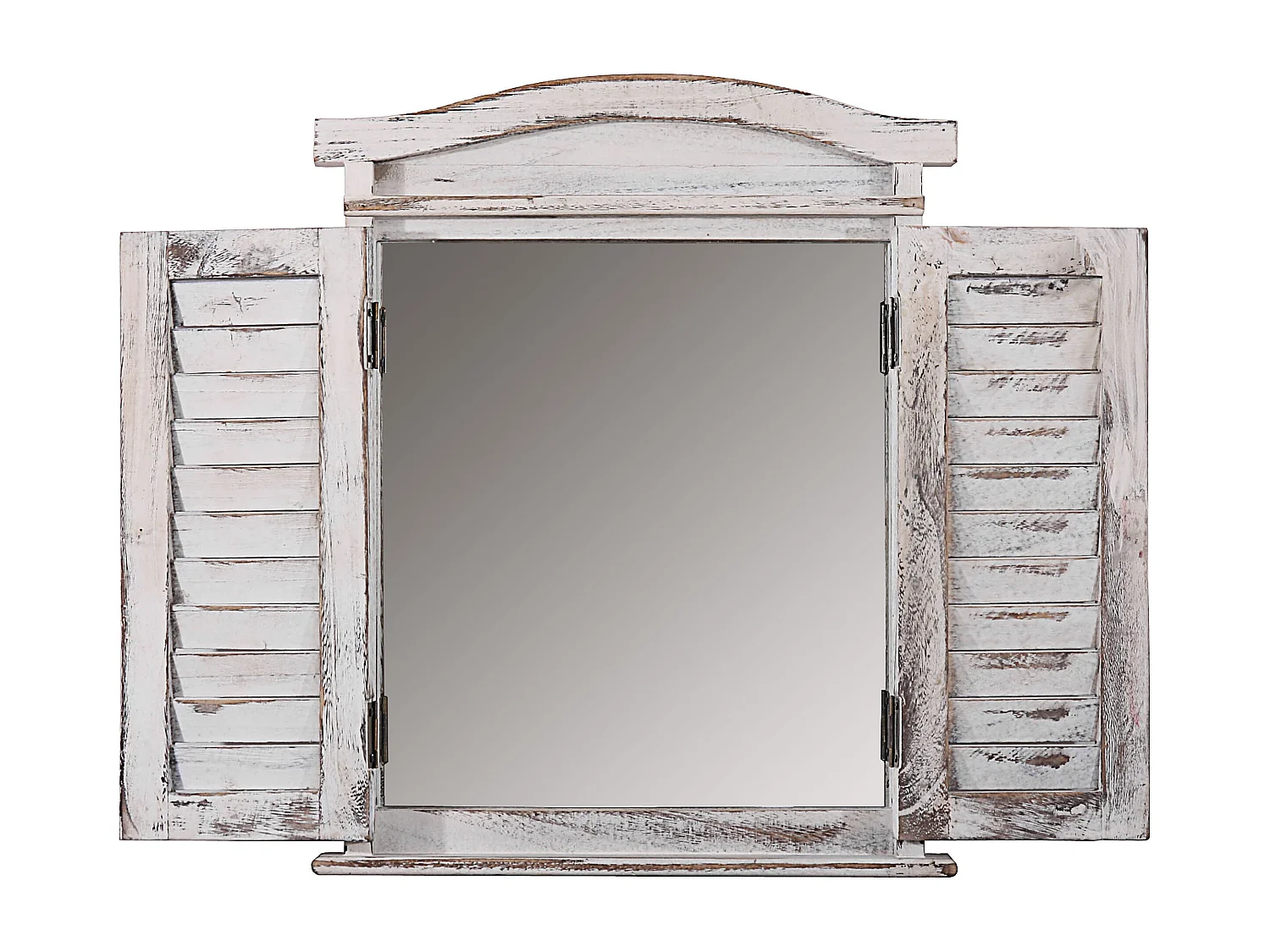 Miroir mural forme fenêtre bois blanche 42 x 5 x 53 cm 04_0005485