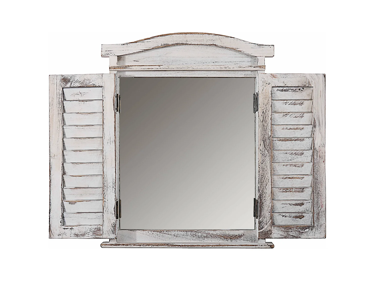 Miroir mural forme fenêtre bois blanche 42 x 5 x 53 cm 04_0005485