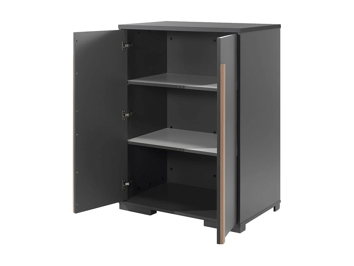 Armoire 2 Portes "London" 116cm Anthracite