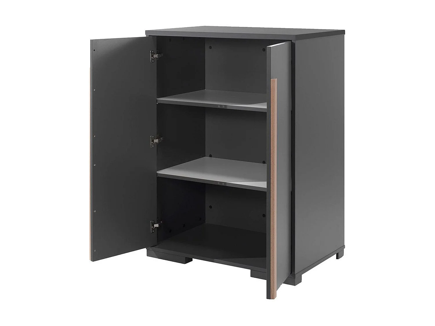 Armoire 2 Portes "London" 116cm Anthracite