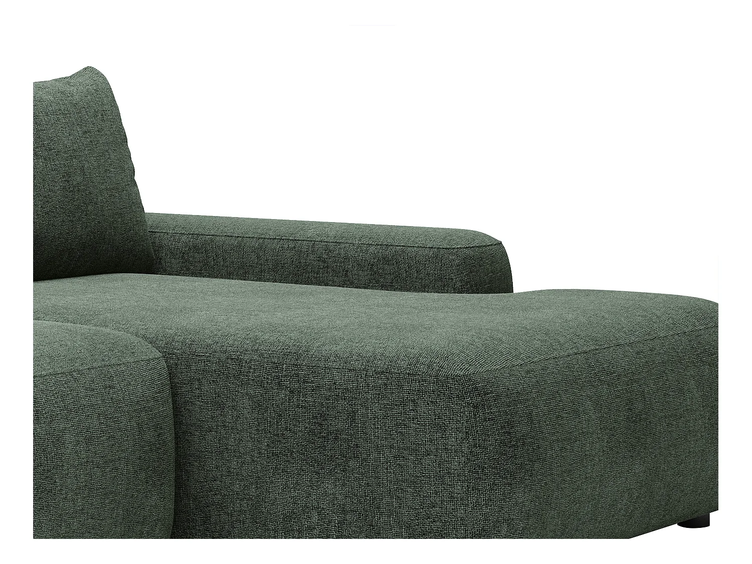 Divano letto in Tessuto testurizzato Verde - Angolo a destra - DAVISO