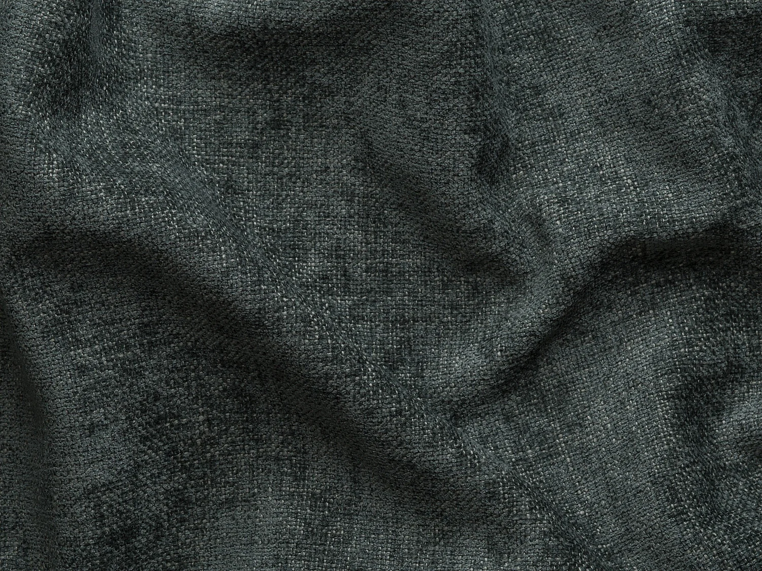 Canapé d'angle droit convertible en tissu texturé vert DAVISO