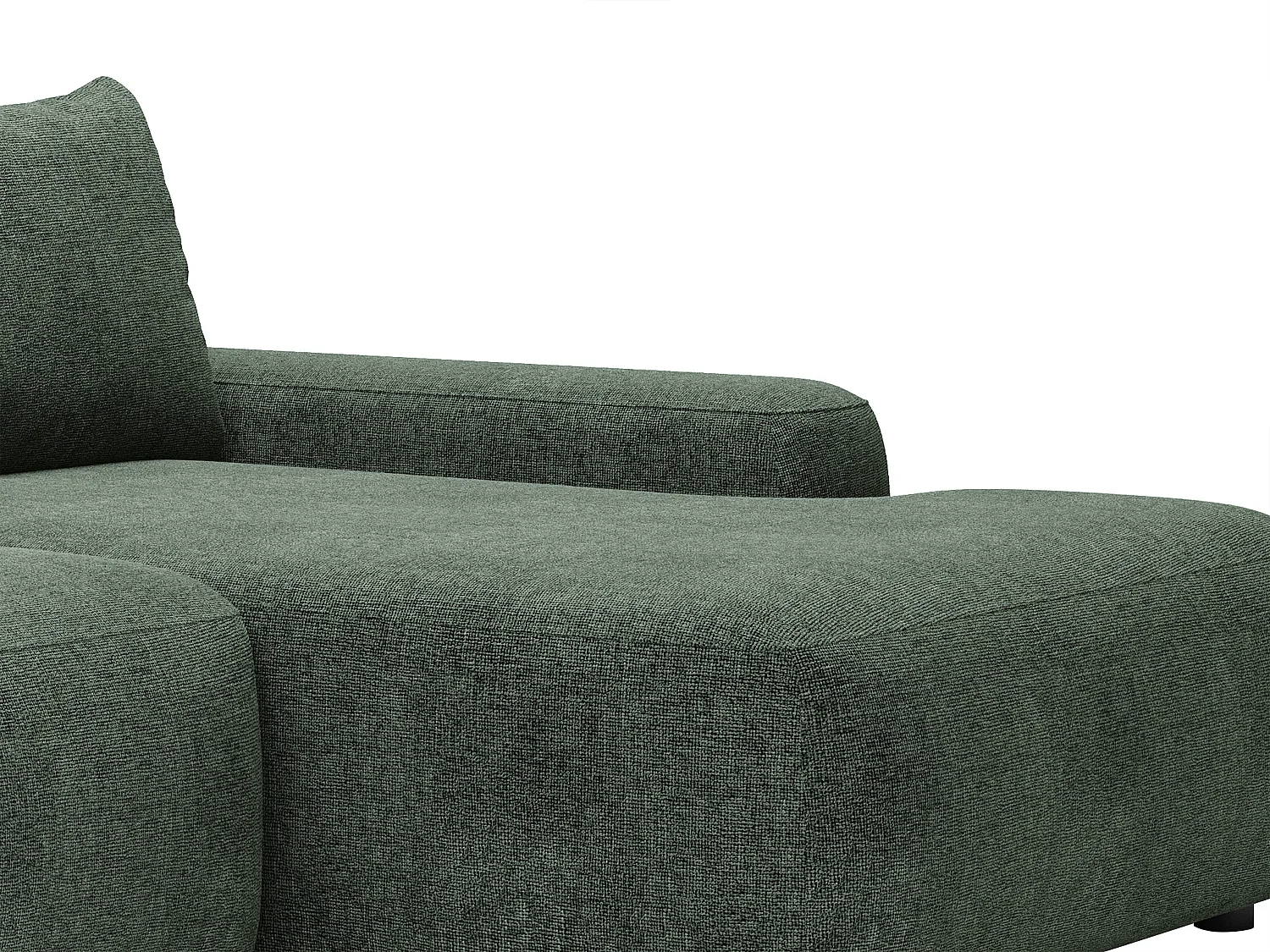Bäddhörnsoffa högerställd grönt tyg DAVISO