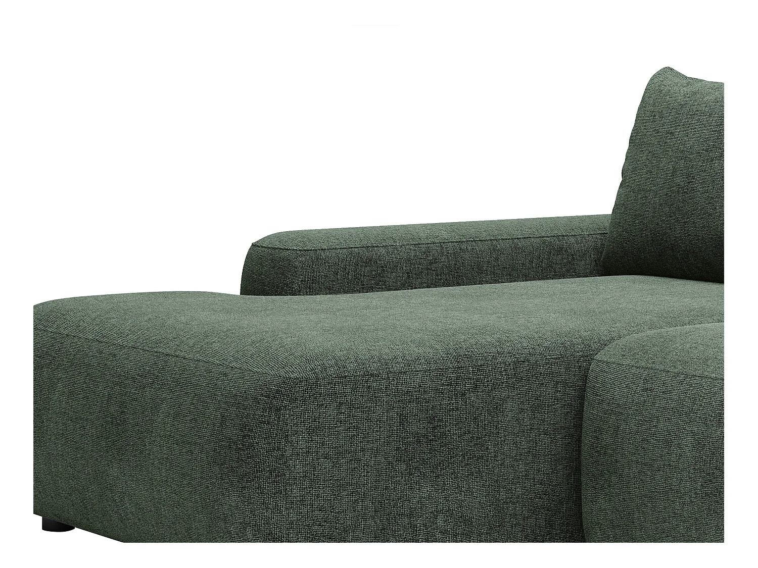 Ecksofa mit Schlaffunktion - Ecke links - Strukturstoff - Grün - DAVISO