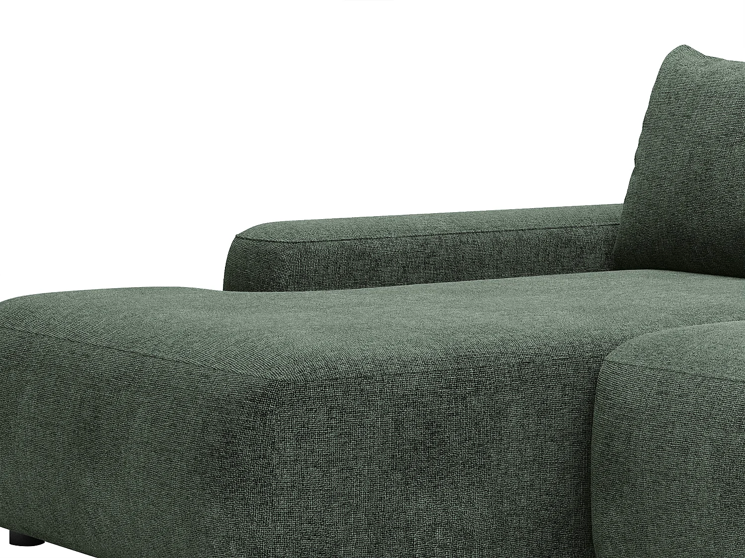Divano letto in Tessuto testurizzato Verde - Angolo a sinistra - DAVISO