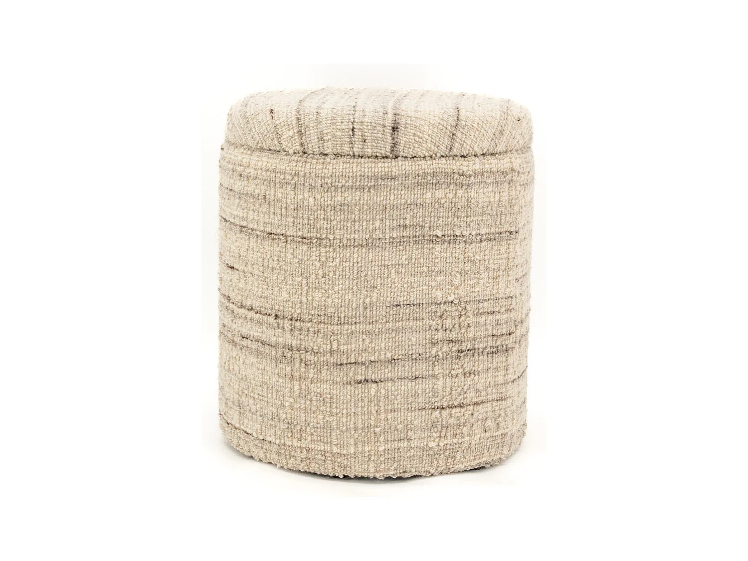 Pouf / coffre bouclette en laine