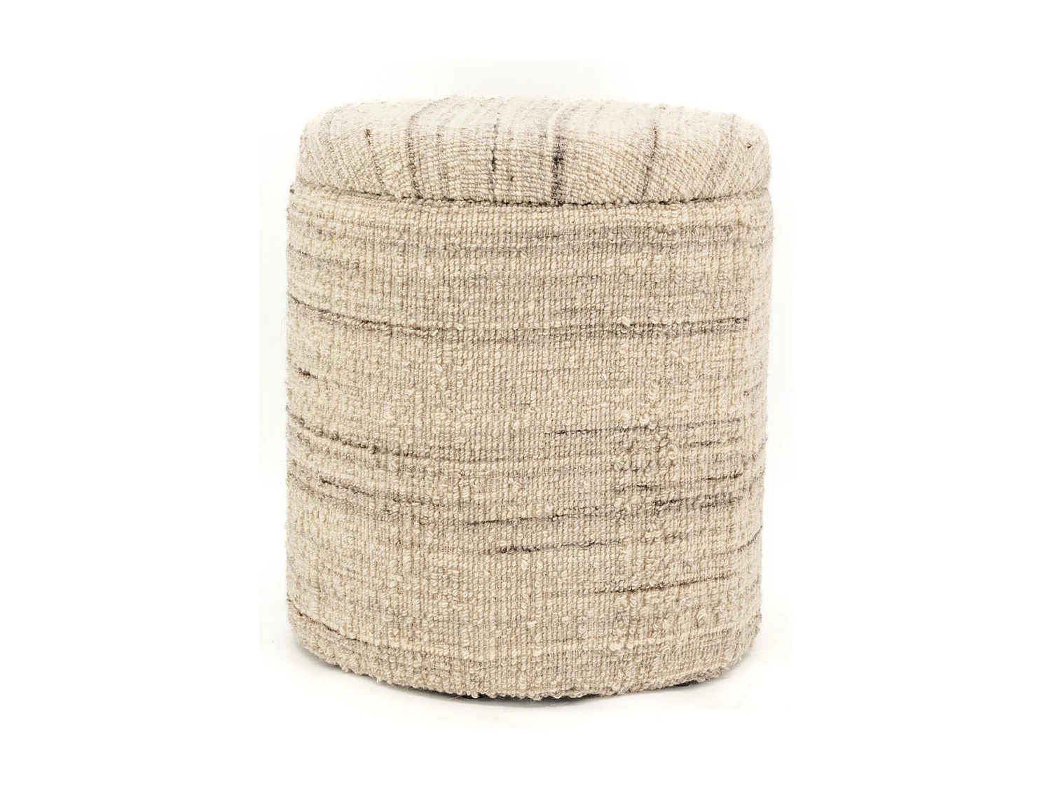 Pouf / coffre bouclette en laine