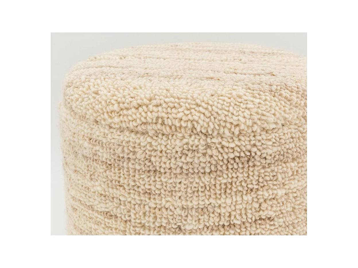 Pouf / coffre en laine bouclette Petit