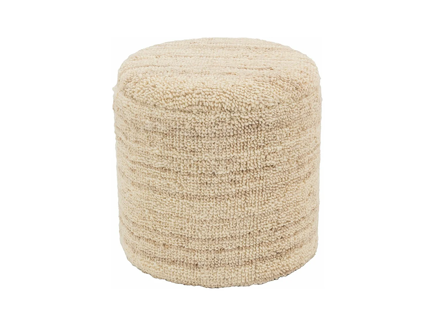 Pouf / coffre en laine bouclette Petit