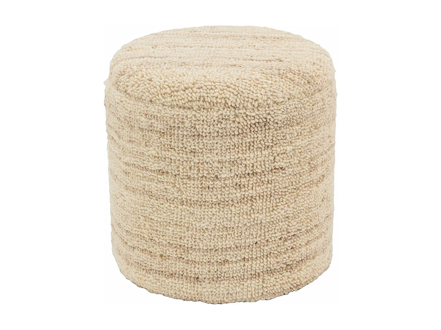 Pouf / coffre en laine bouclette Petit