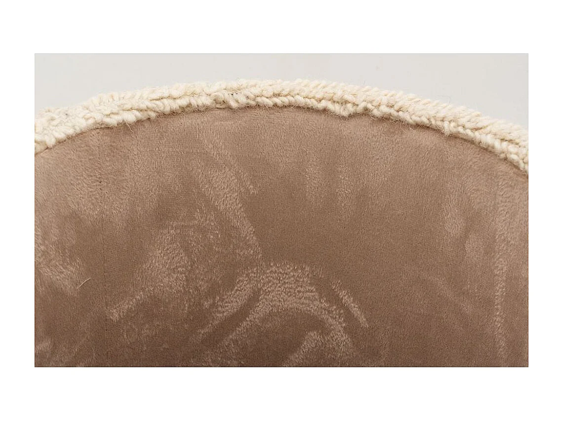 Pouf / coffre en laine bouclette Petit