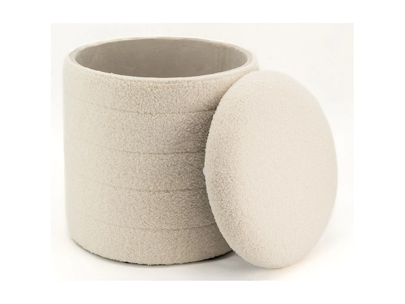 Pouf / coffre en bouclette Grand