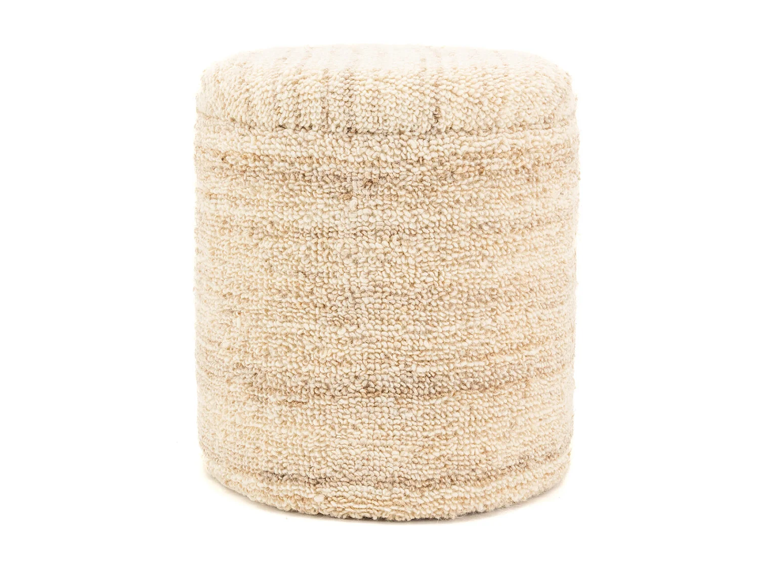 Pouf / coffre en laine bouclette Grand