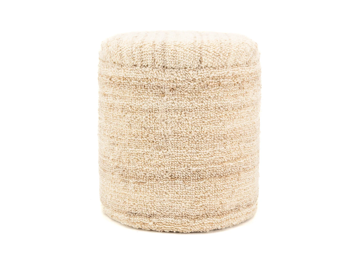 Pouf / coffre en laine bouclette Grand