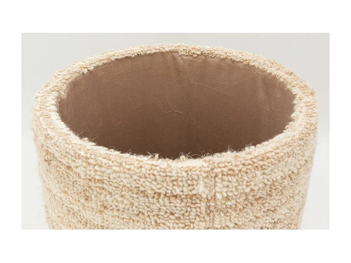 Pouf / coffre en laine bouclette Grand