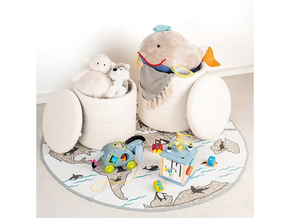 Pouf / coffre en bouclette Petit