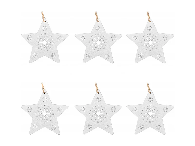 Cintres pour Sapin de Noël Blanc 6 Pièces Décorations Arbre Noël 300878