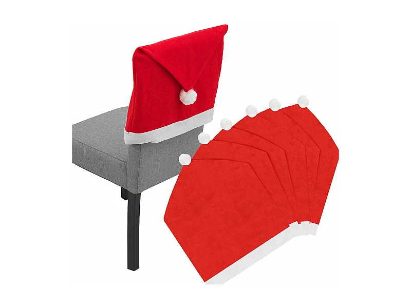 HOUSSE DE CHAISE BONNET DE PÈRE NOËL  380667 6PCS DARK RED