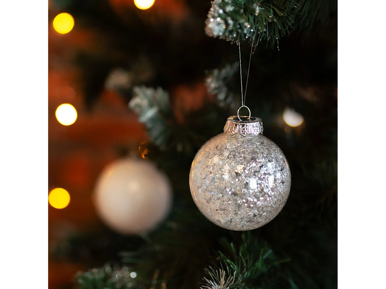 BOULES DE NOËL  SYSD1688-058 30PCS WHITE