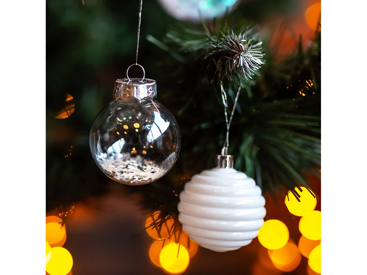 BOULES DE NOËL  SYSD1688-058 30PCS WHITE