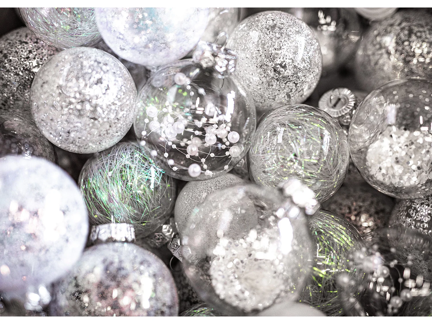 BOULES DE NOËL  SYSD1688-058 30PCS WHITE