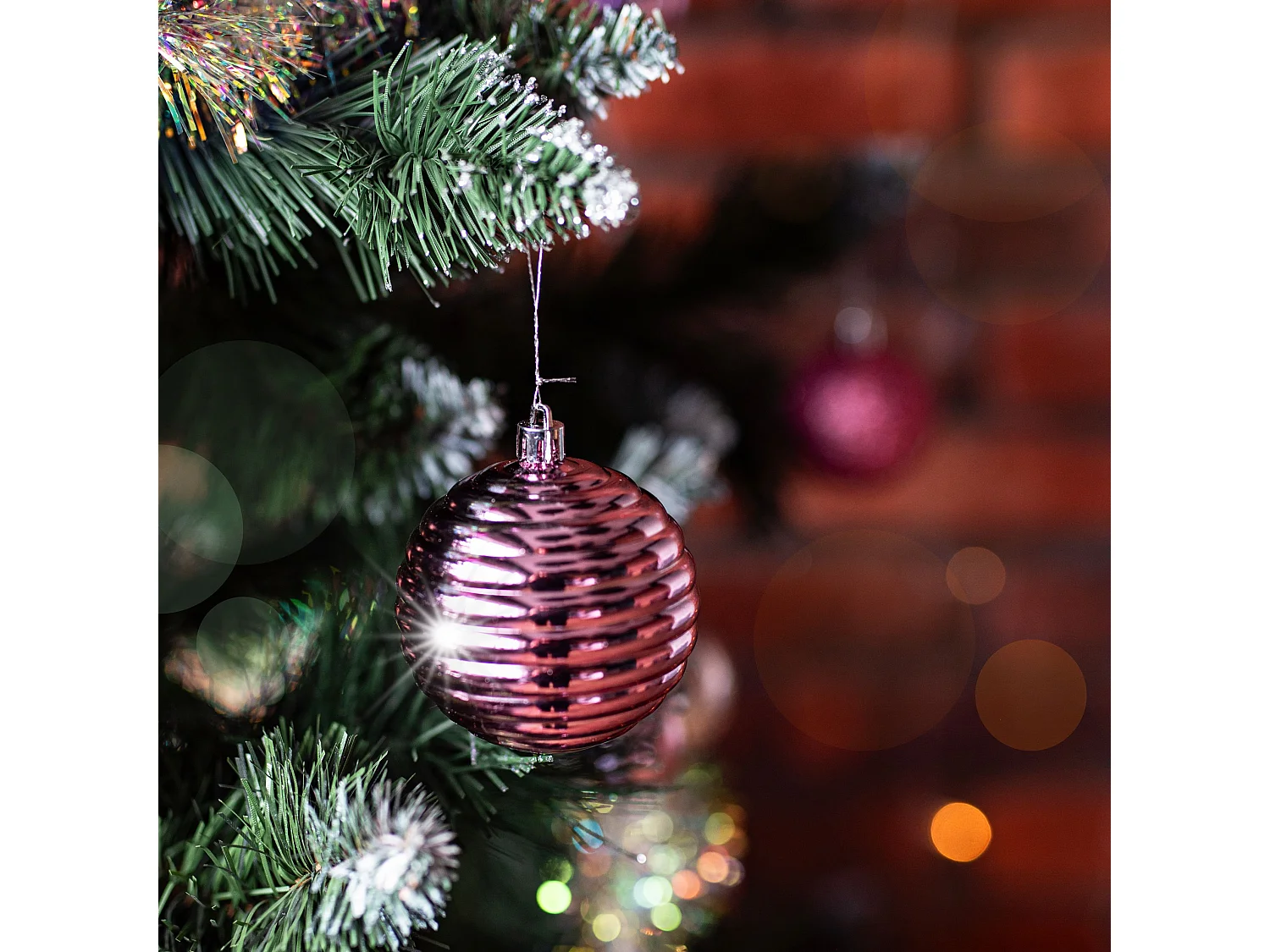 ENSEMBLE BOULES DE NOËL 208 psc PINK