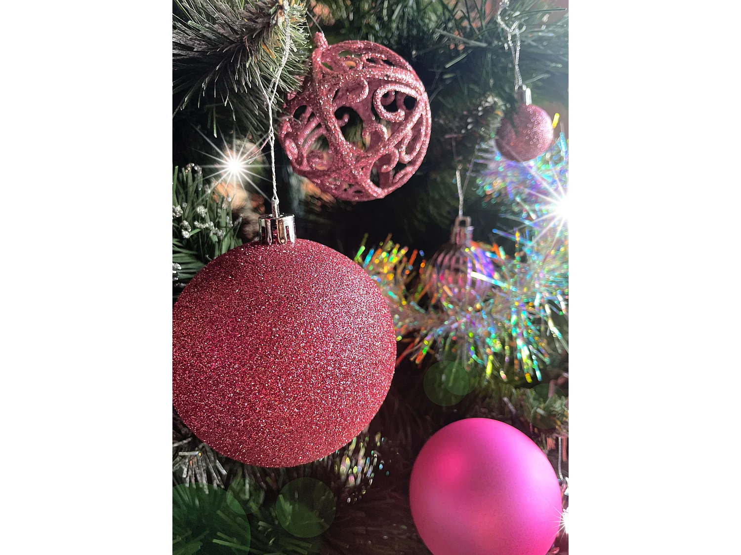 ENSEMBLE BOULES DE NOËL 208 psc PINK