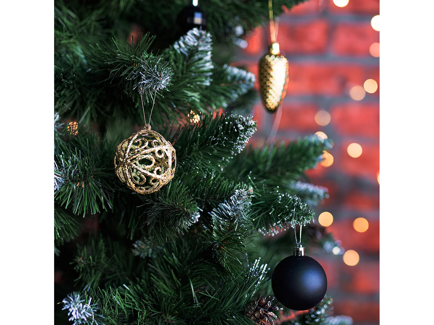 BOULES DE NOËL KL21X04 100PCS BLACK