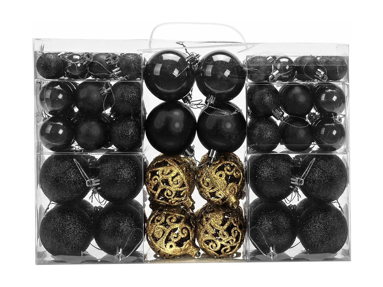 BOULES DE NOËL KL21X04 100PCS BLACK