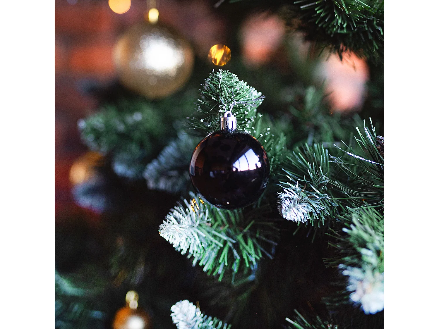 BOULES DE NOËL KL21X04 100PCS BLACK