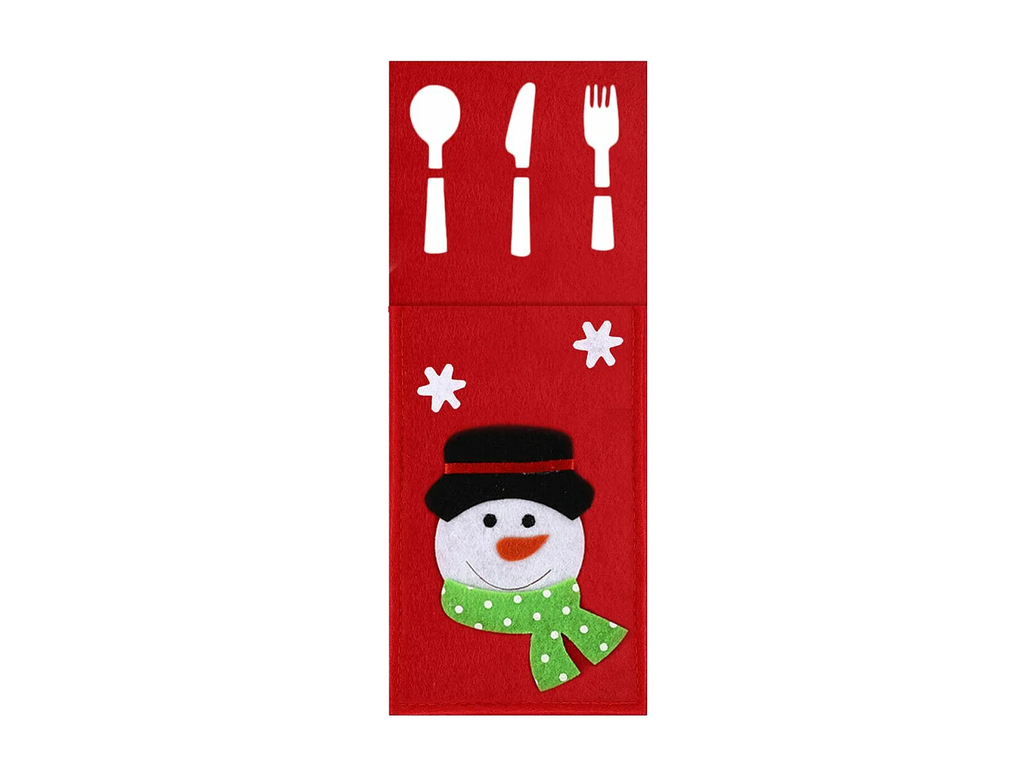 HOUSSE POUR COUVERTS DE NOËL  KF333 3PCS DARK RED