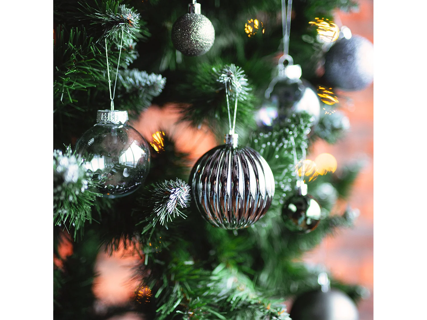 BOULES DE NOËL 311433C 36PCS NOIR