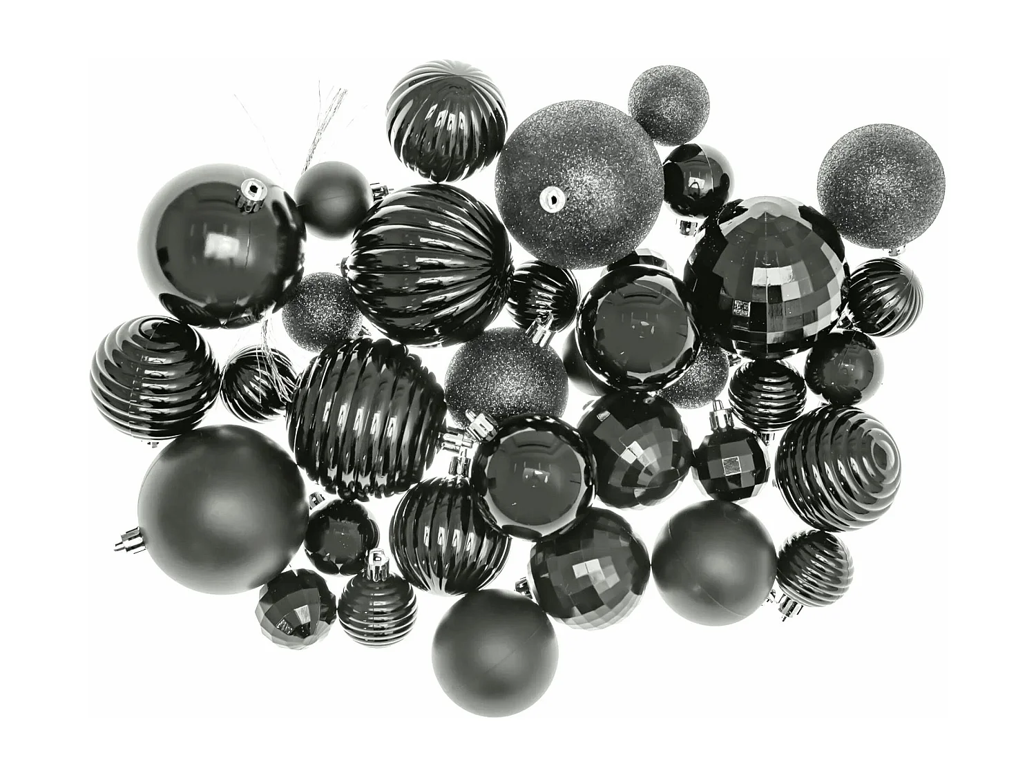 BOULES DE NOËL 311433C 36PCS NOIR