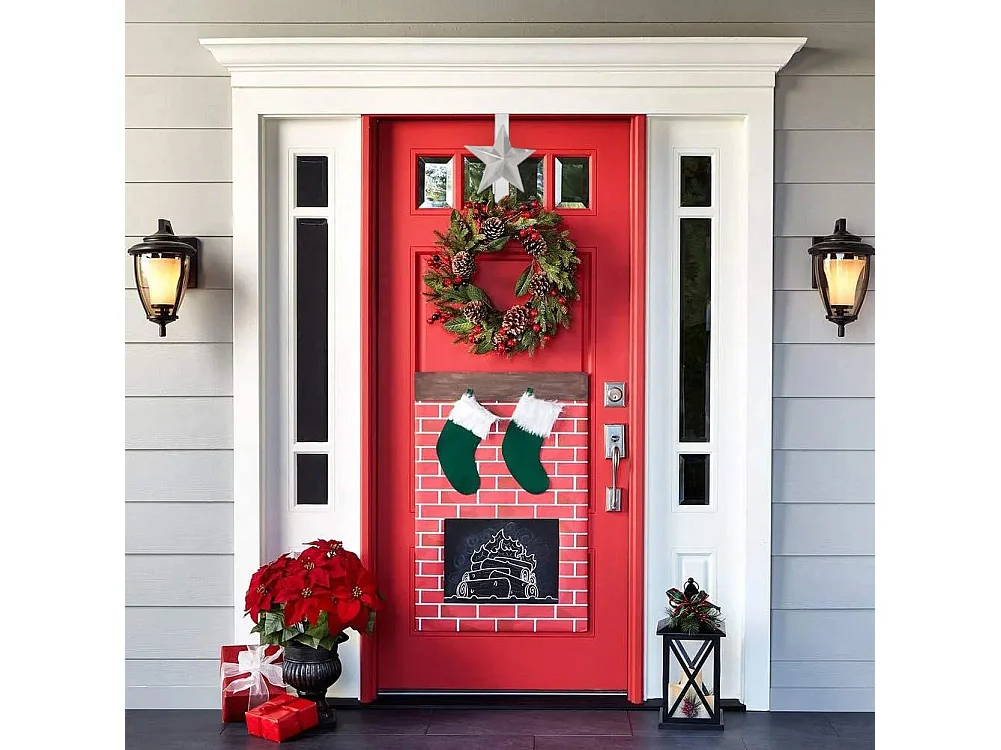 PORTE-MANTEAU DE NOËL ÉTOILE  301079 37CM WHITE