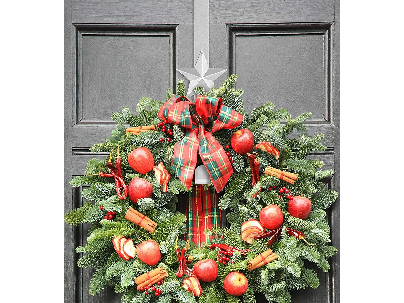 PORTE-MANTEAU DE NOËL ÉTOILE  301079 37CM WHITE