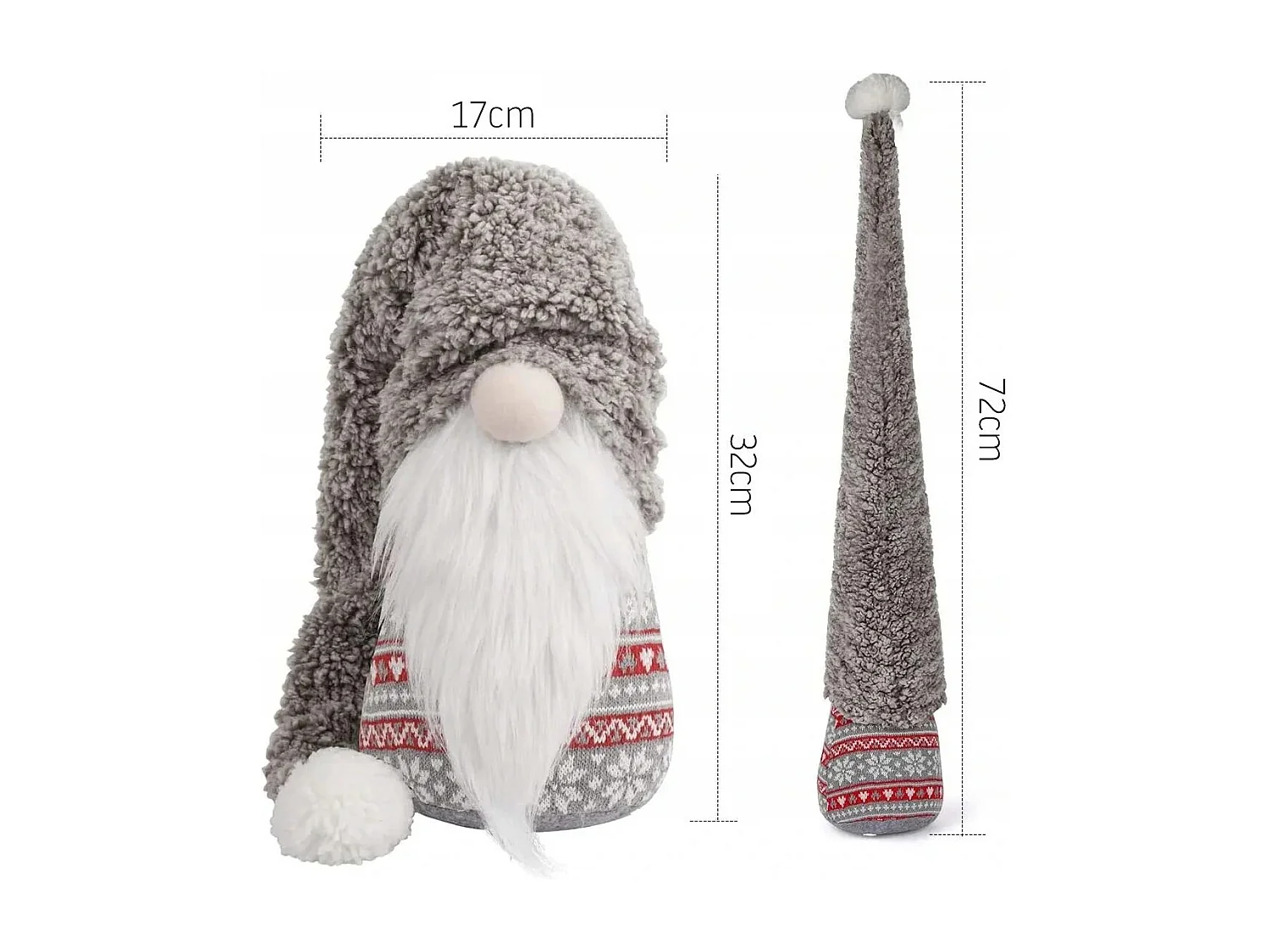 GNOME DE NOËL  YX044 72CM GREY