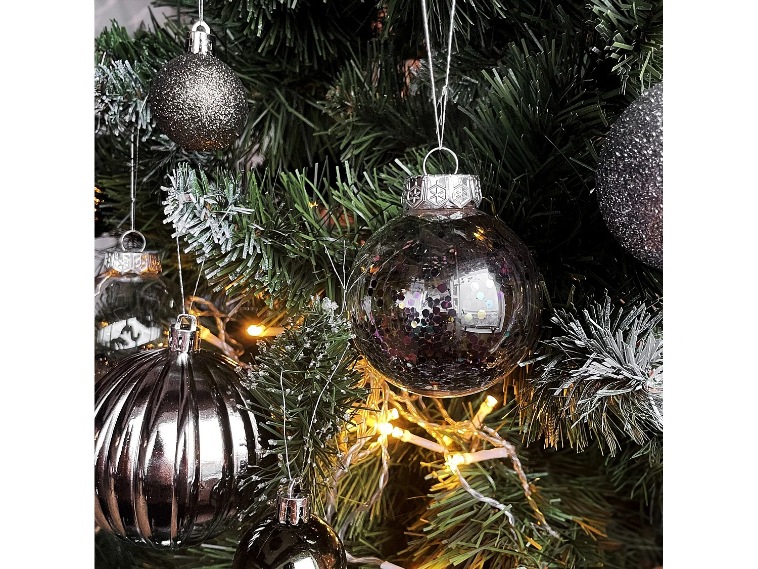 BOULES DE NOËL  SYSD1688-061 30PCS BLACK