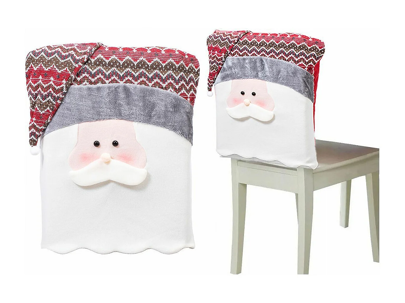 HOUSSE DE CHAISE DE NOËL YX22020 2PCS LIGHT GREY