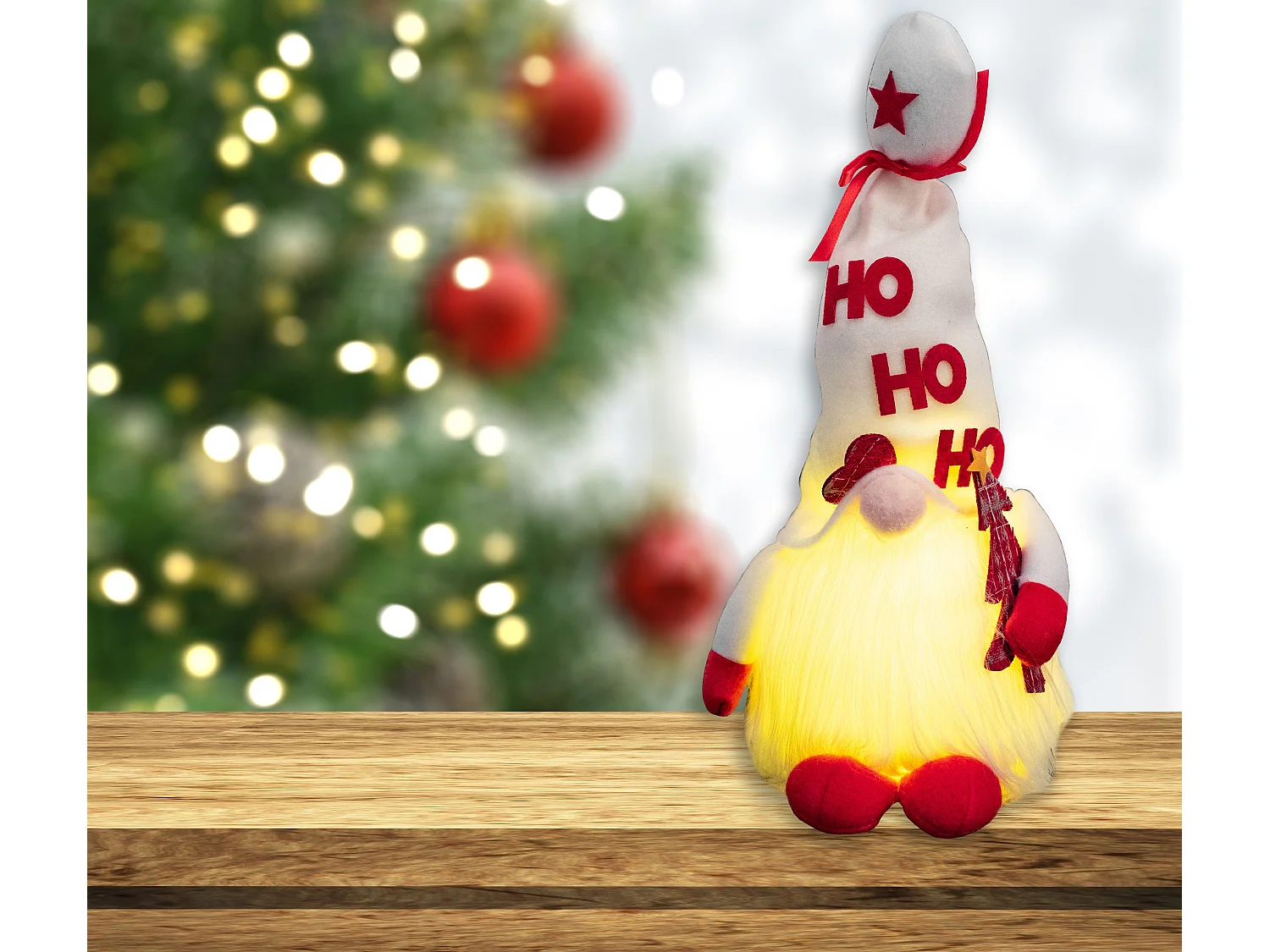 GNOME DE NOËL LED YX058 36CM WHITE