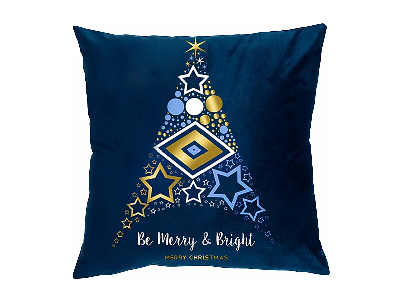 HOUSSE DE COUSSIN DE NOËL 3D 48 45X45 BLUE