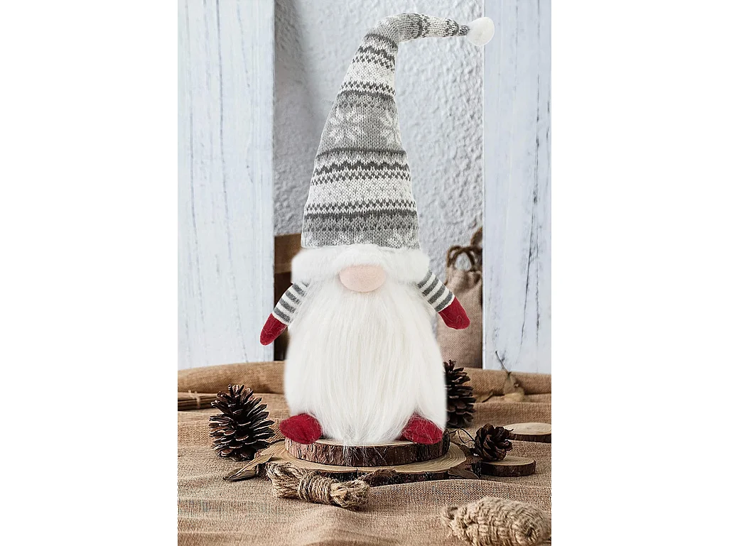 GNOME DE NOËL  22623 48CM GREY
