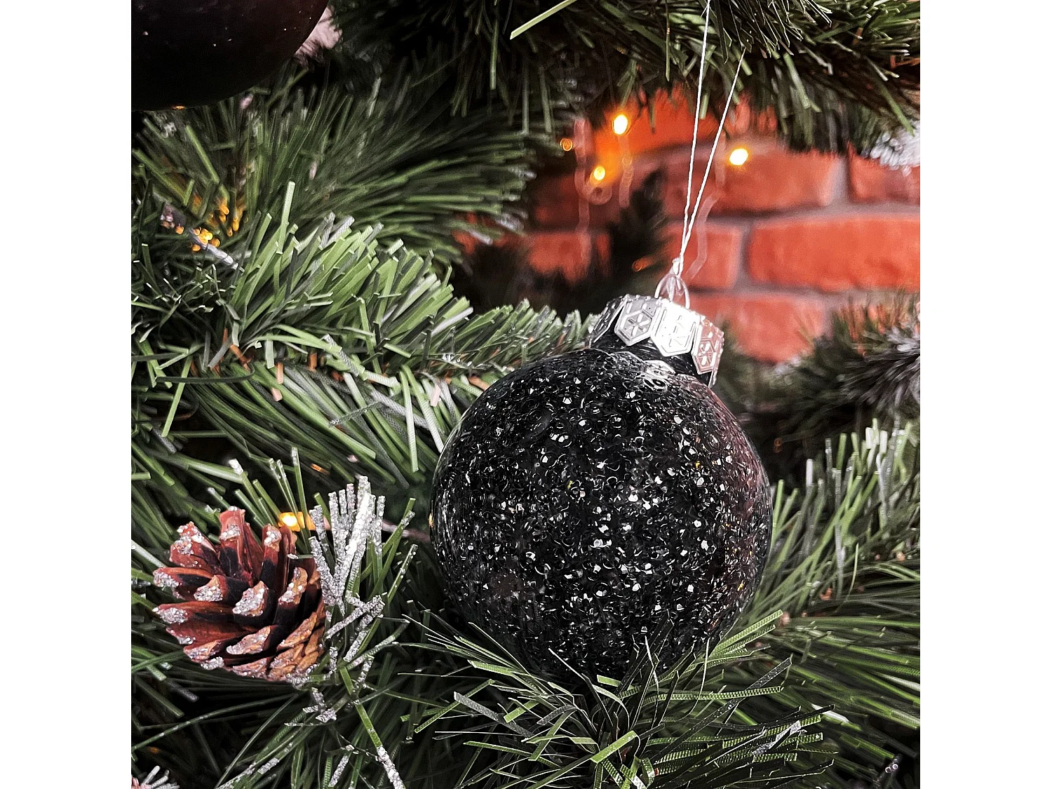 ENSEMBLE BOULES DE NOËL 220PCS BLACK