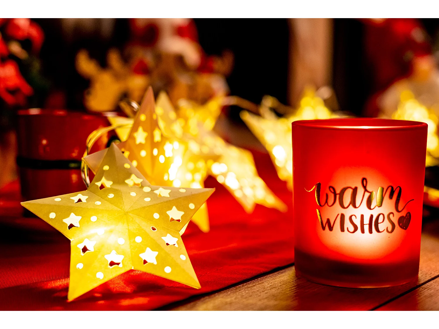 GUIRLANDE LUMINEUSE DE NOËL ÉTOILE LED CD008  WHITE