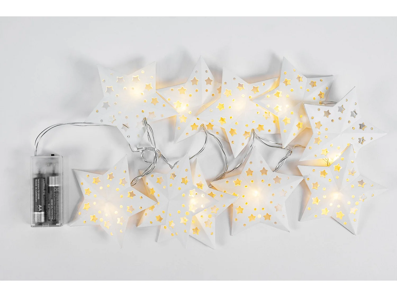 GUIRLANDE LUMINEUSE DE NOËL ÉTOILE LED CD008  WHITE