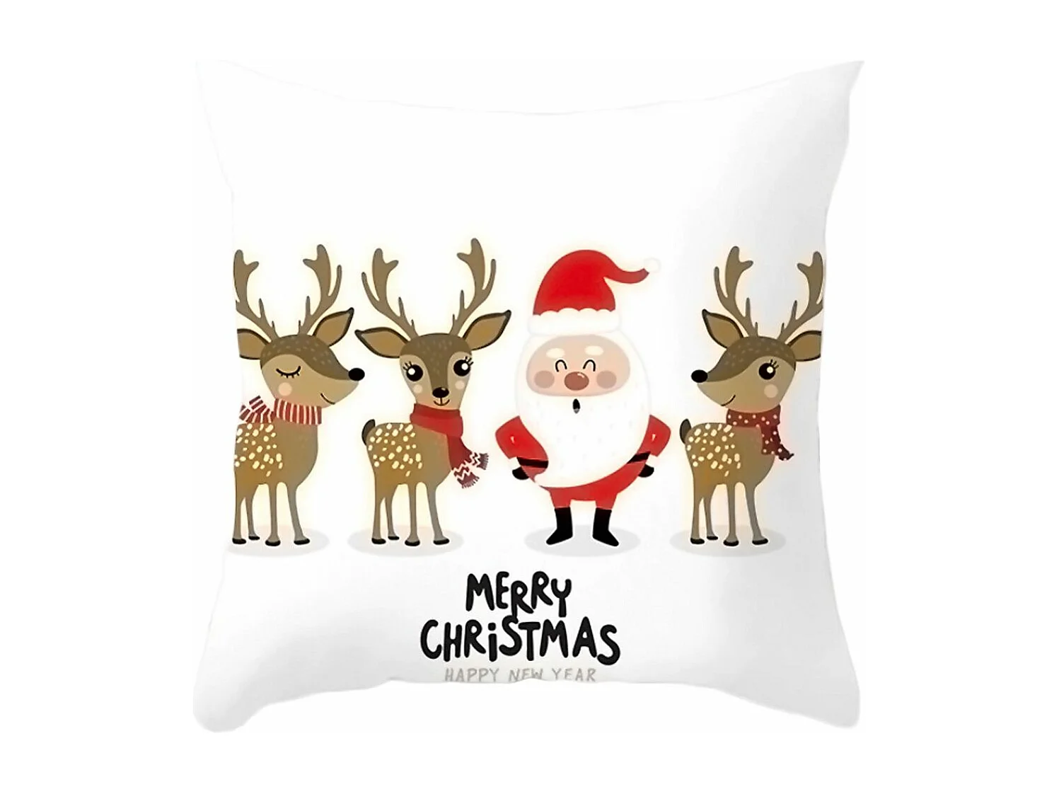 HOUSSE DE COUSSIN DE NOËL 3D 32 45X45 WHITE