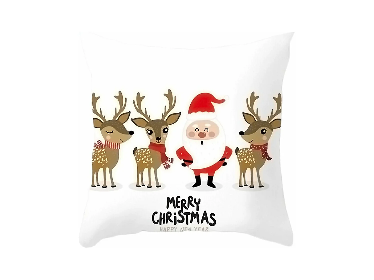 HOUSSE DE COUSSIN DE NOËL 3D 32 45X45 WHITE