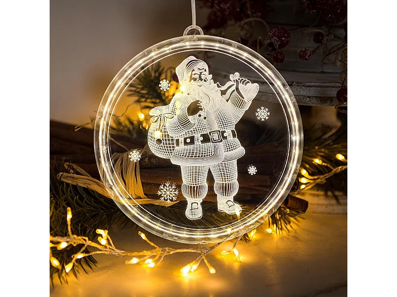 DÉCORATION DE NOËL PÈRE NOËL LED CD003  GREY