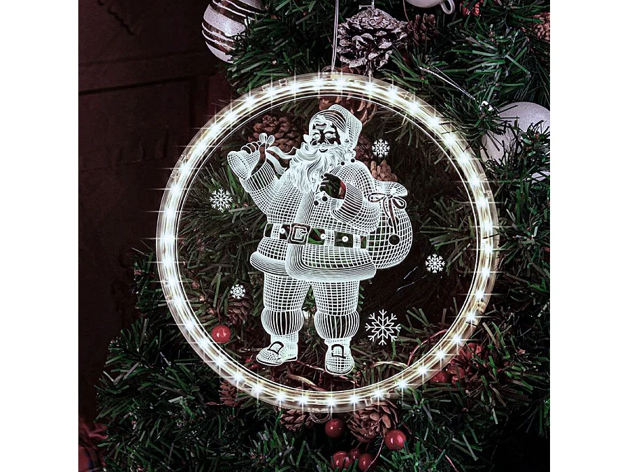 DÉCORATION DE NOËL PÈRE NOËL LED CD003  GREY